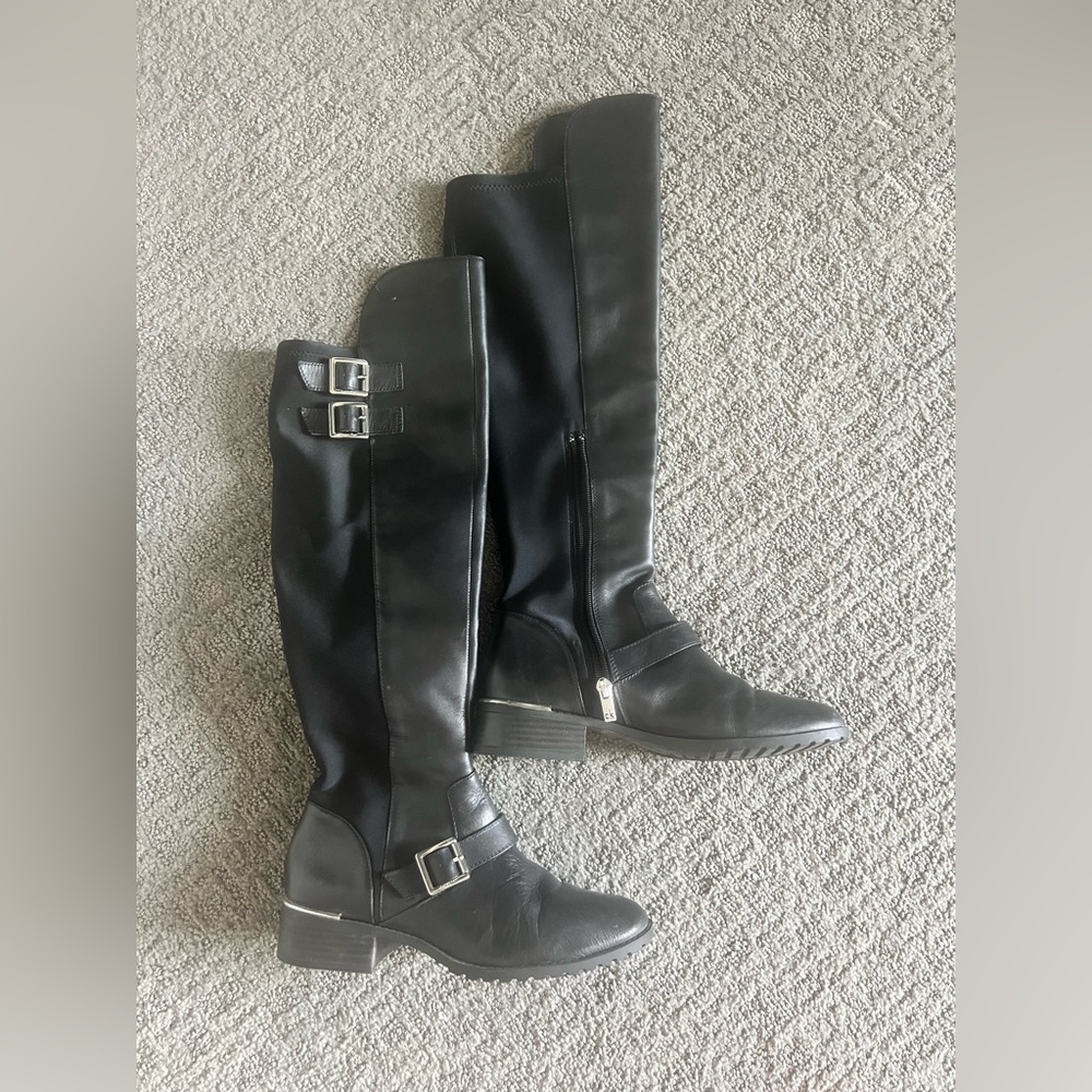 Women's Black Leather Calvin Klein Boots